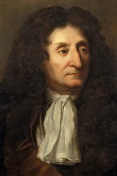 Picardie 115 - Château-Thierry (Département 02) - Musée Jean de La Fontaine - Porträt von La Fontaine - Atelier von Rigaud (17. Jahrhundert)